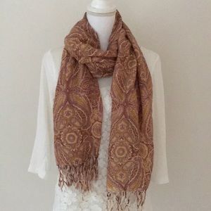 J Crew factory paisley print wool blend scarf